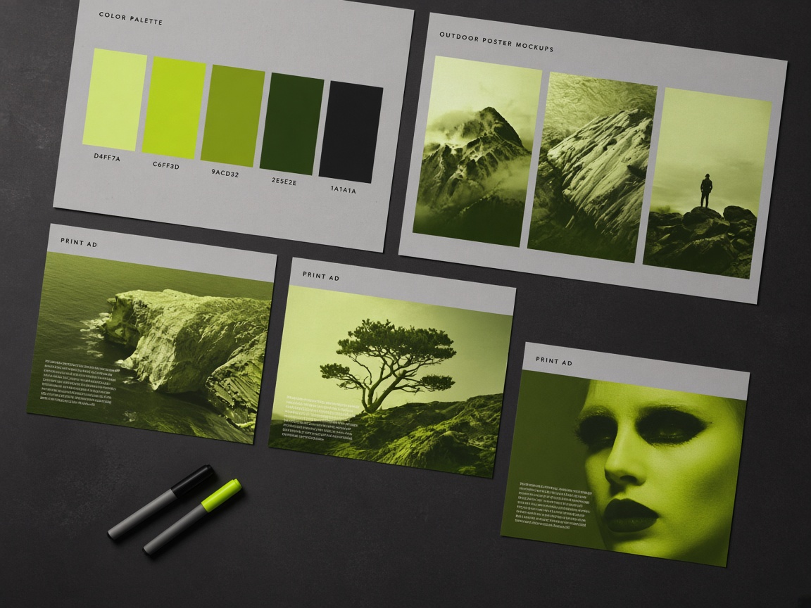 Campaign layouts and color palettes